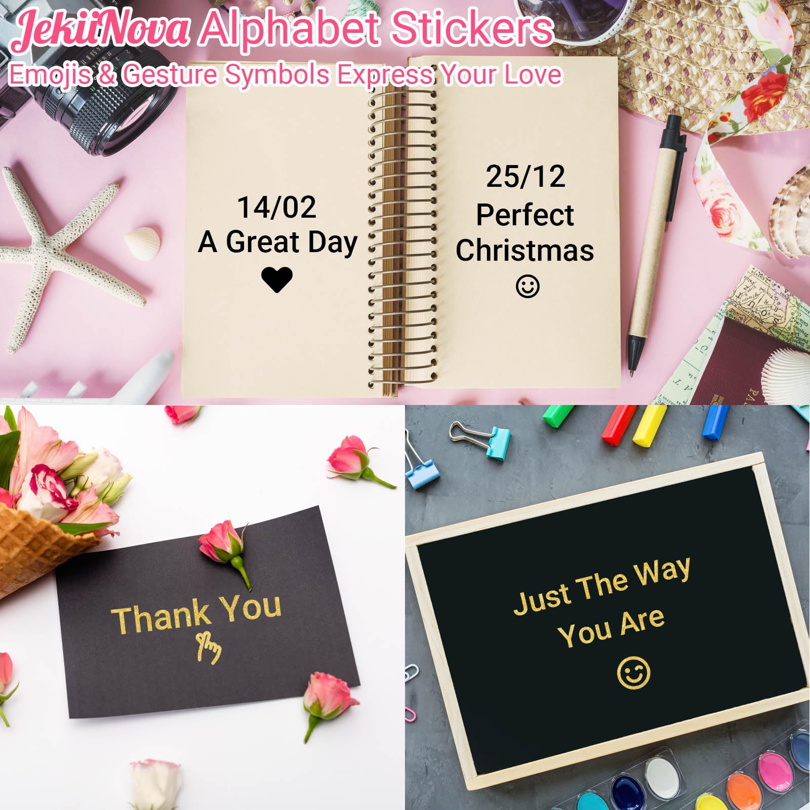 Snapklik.com : 1730 Alphabet Letter Stickers, 10 Sheets Self Adhesive ...