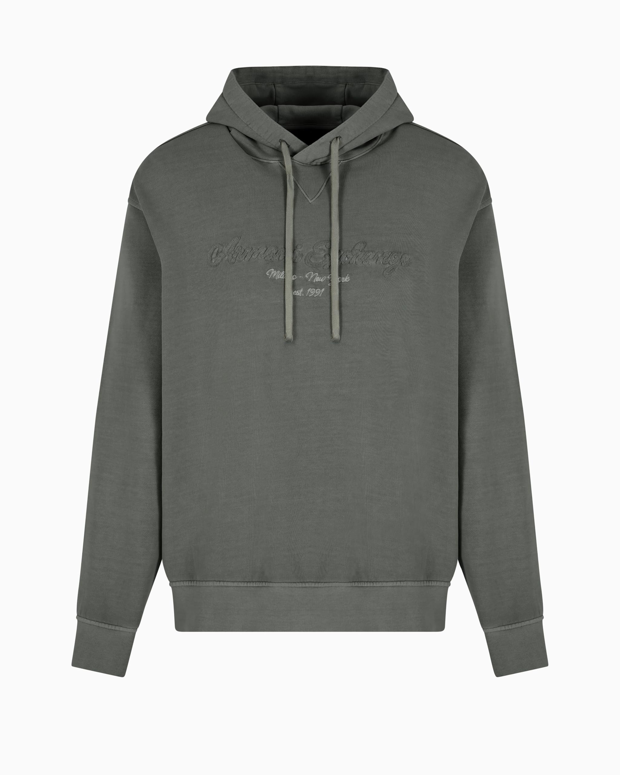Armani Exchange Herren Urban Heights, Cornely Logo Signature Hooded Sweatshirt