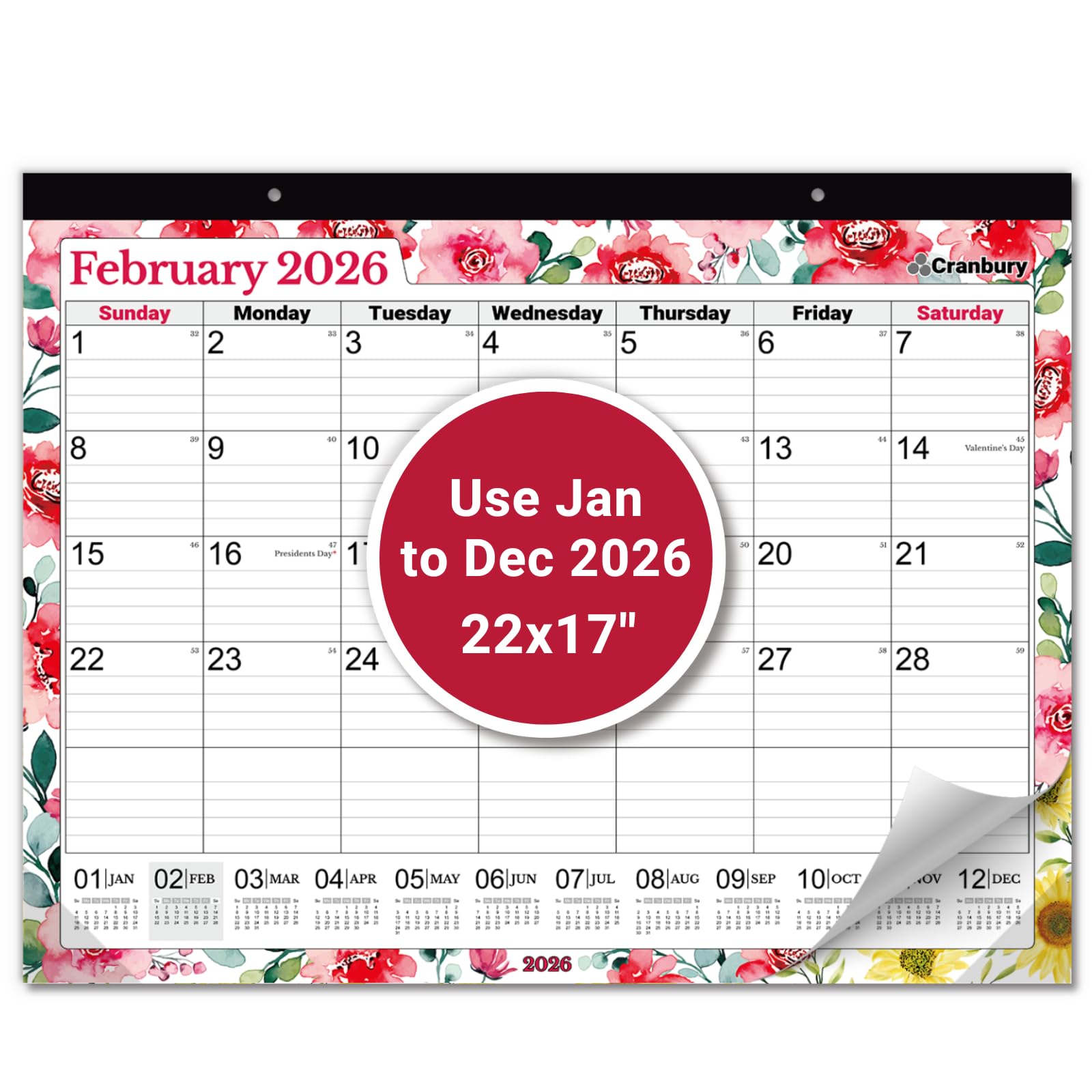 CRANBURY Large Desk Calendar