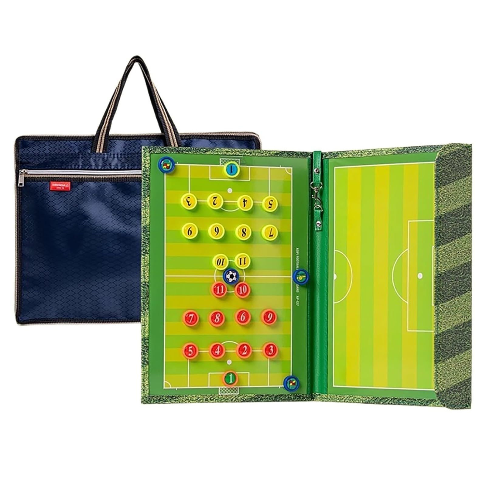 Tablica do Gry w Piłkę Nożną, Magnetyczna Tablica do Gry w Piłkę Nożną, Piękna I Trwała, Materiał PVC, z Wymazywalnym Pisakiem, Przenośna I Składana, do Obiektów Sportowych