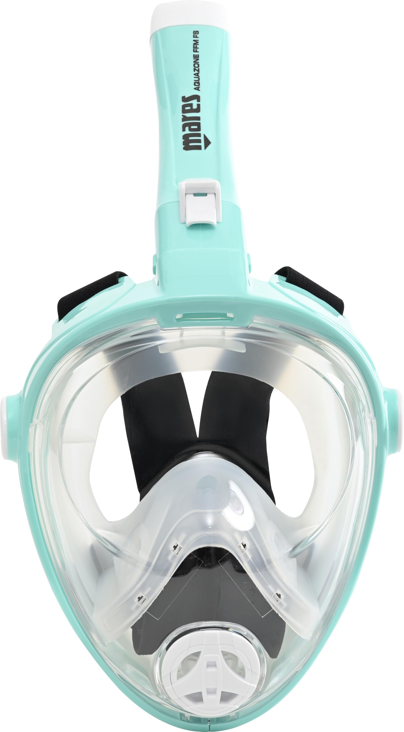 Mares Aquazone Full Face Mask - Maschera Integrale Snorkeling Adulto, Facciale in Silicone, Boccaglio Pieghevole, 3 Taglie