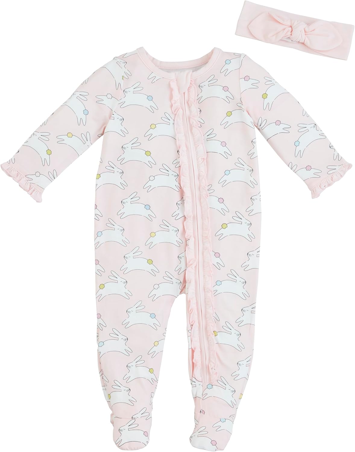 Mud Pie Baby Girls Mud Pie Pink Bunny Sleeper