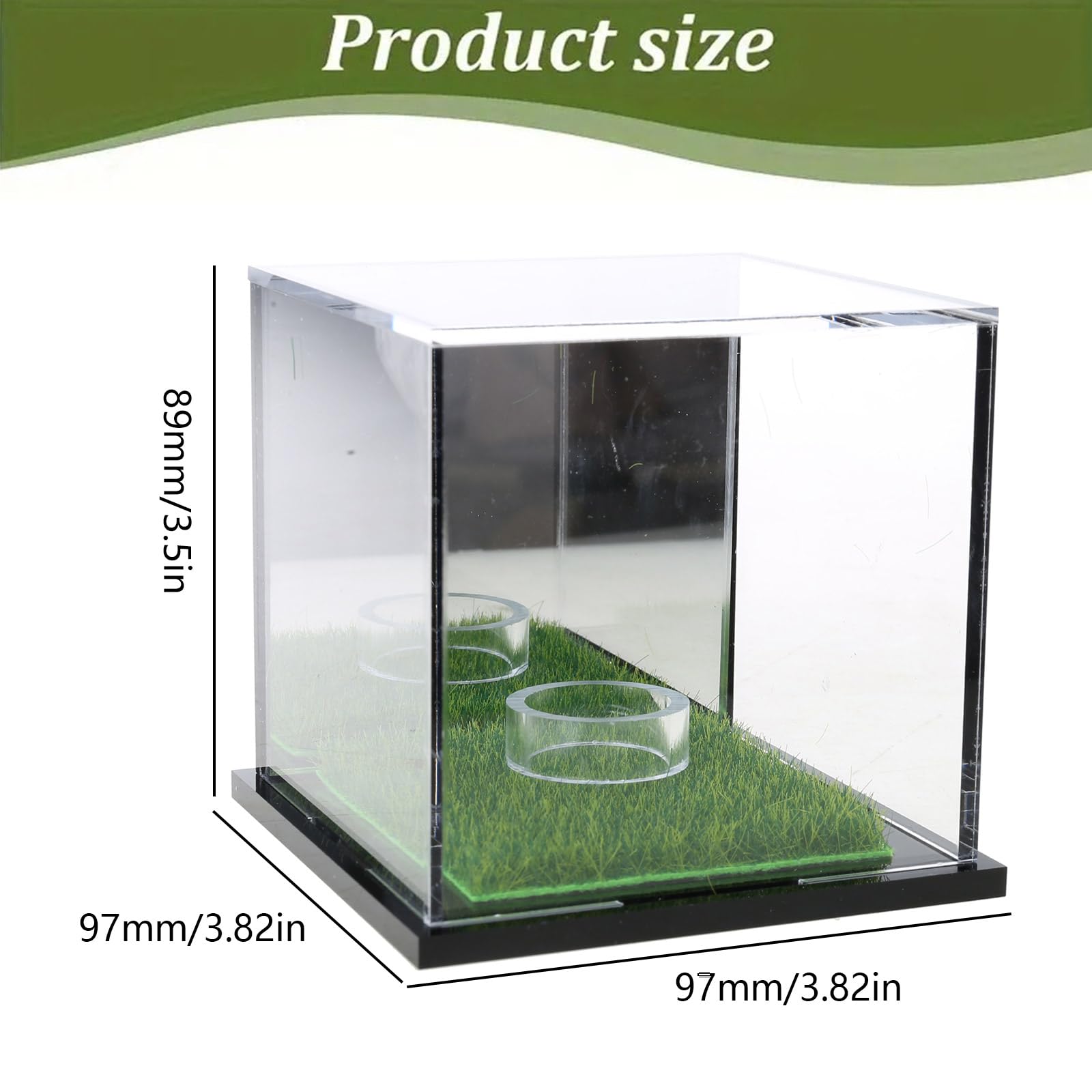 MURYE Soporte transparente para pelotas de golf, caja de exhibición transparente para golf, béisbol, accesorios pequeños de golf, pequeño