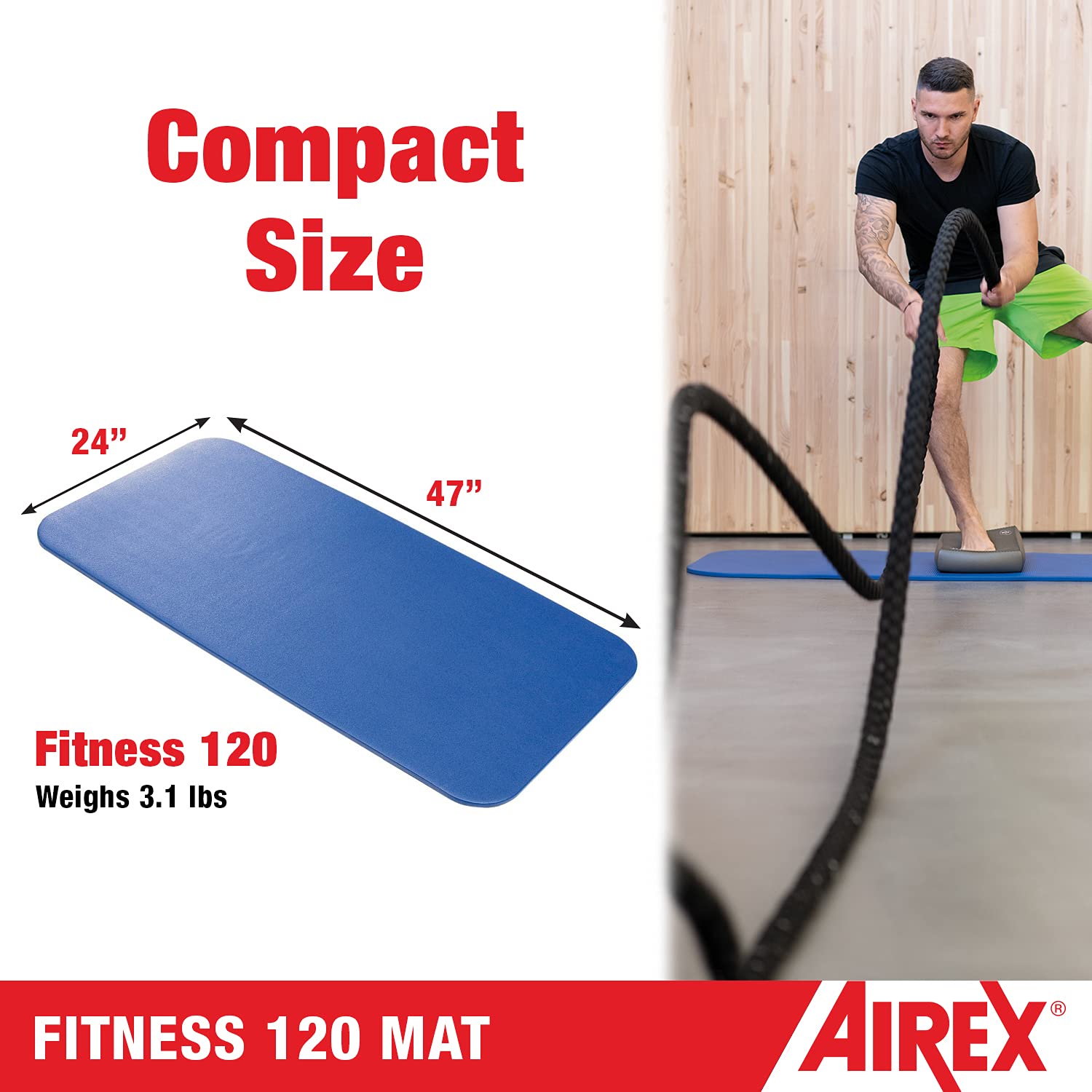 Airex Fitness Exercise Mat, Blue (47
