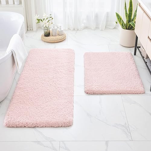 Miniatura 97 de Alfombra de inodoro blanca 22x24, antideslizante, esponjosa, alfombra de piso para baño en forma de U, lavable, alfombra de contorno para inodoro