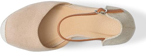 Miniatura 8 de FISACE - Alpargatas de verano para mujer, sandalias de plataforma, con hebilla en el tobillo y puntera cerrada