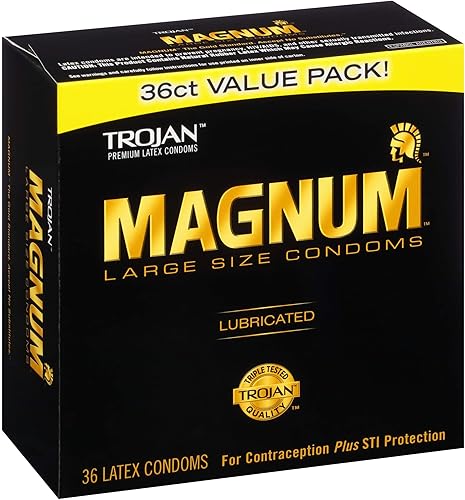 Miniatura 28 de Preservativos lubricados Trojan Magnum Xl., Magnum XL, 12 unidades, Negro, 1, 1