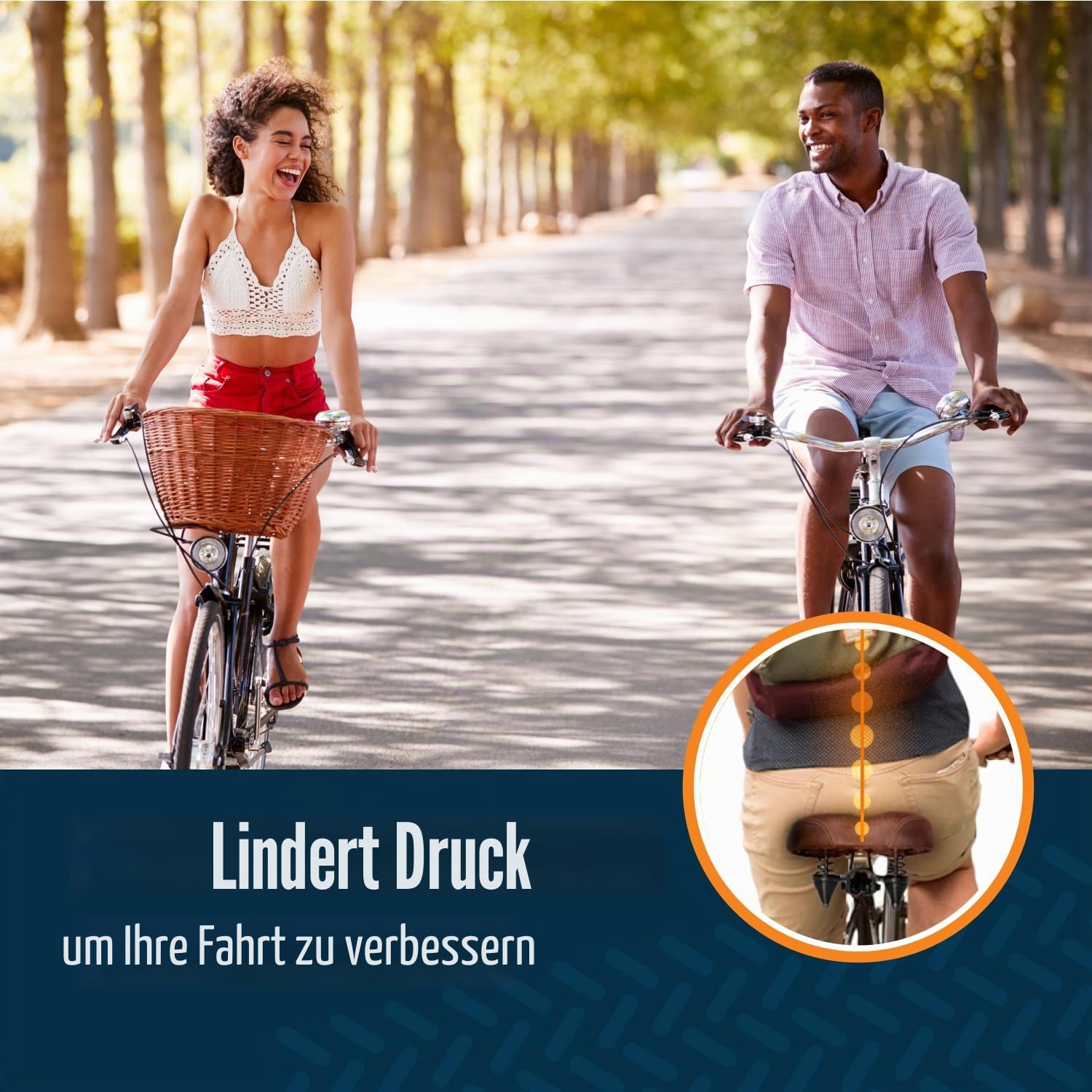 Der bequemste Fahrradsattel Cruiser Fahrradsitz Bikeroo Extra Breit [Elegant und Weich] Ausgezeichneter Ersatz Fahrradsattel für Damen und Herren mit Polsterung