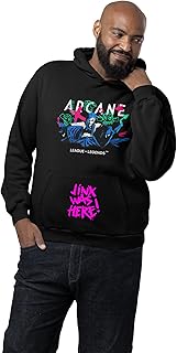 سويت شيرت بغطاء للرأس مطبوع جينكس من مسلسل Arcane الشهير2