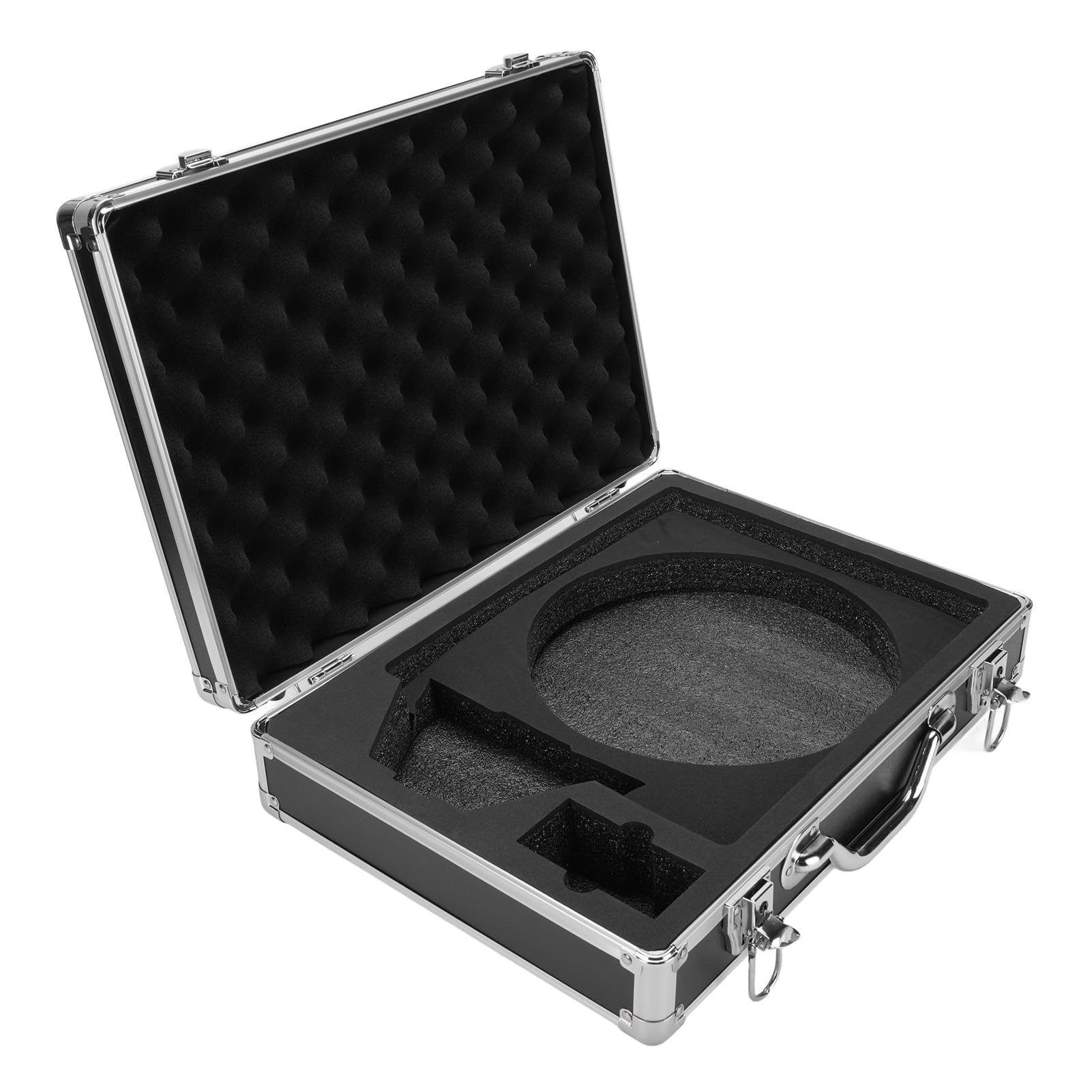 ViaGasaFamido Estuche de Transporte Rígido para Mini Kit de Platos, Maleta de Almacenamiento a Prueba de Agua IP67 de Aleación de Aluminio para Equipos de Antena de Viaje