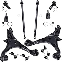 Vista 56 de Detroit Axle – 12 brazos de control superiores e inferiores delanteros con rótulas, barras de unión exteriores e interiores con topes, barras