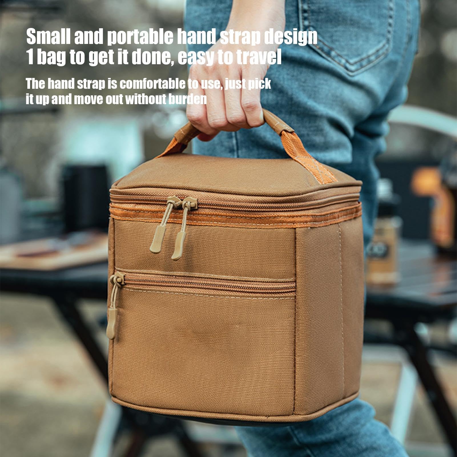 Kit de especias para camping, tarros de condimentos portátiles con bolsa de almacenamiento para picnics, barbacoas y senderismo. Solución práctica de almacenamiento de alimentos, incluye múltiples