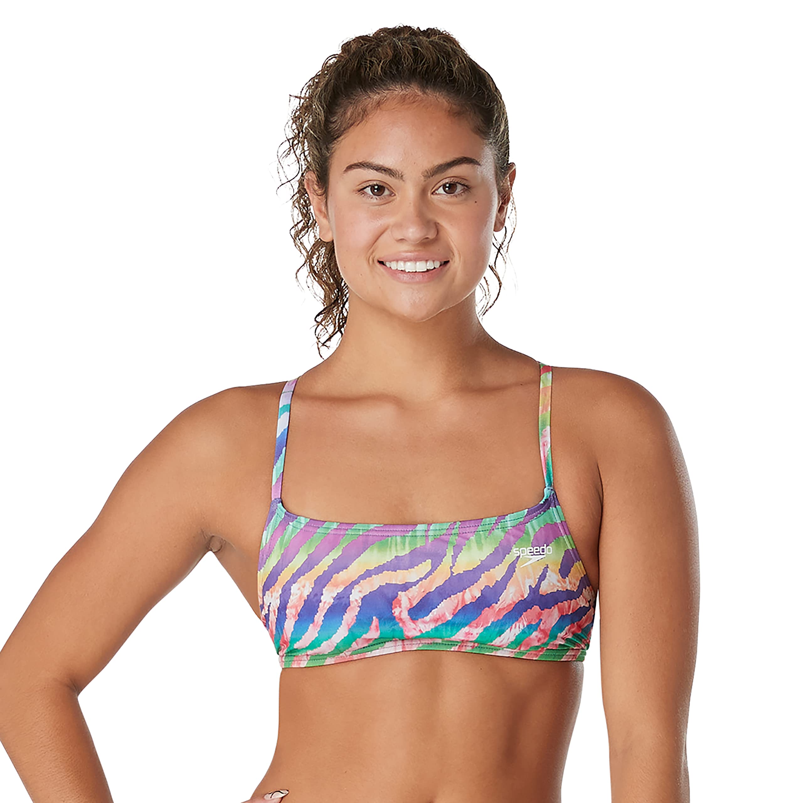 SpeedoWomen's Swimsuit Top Bikini Endurance Strappy Back Demi