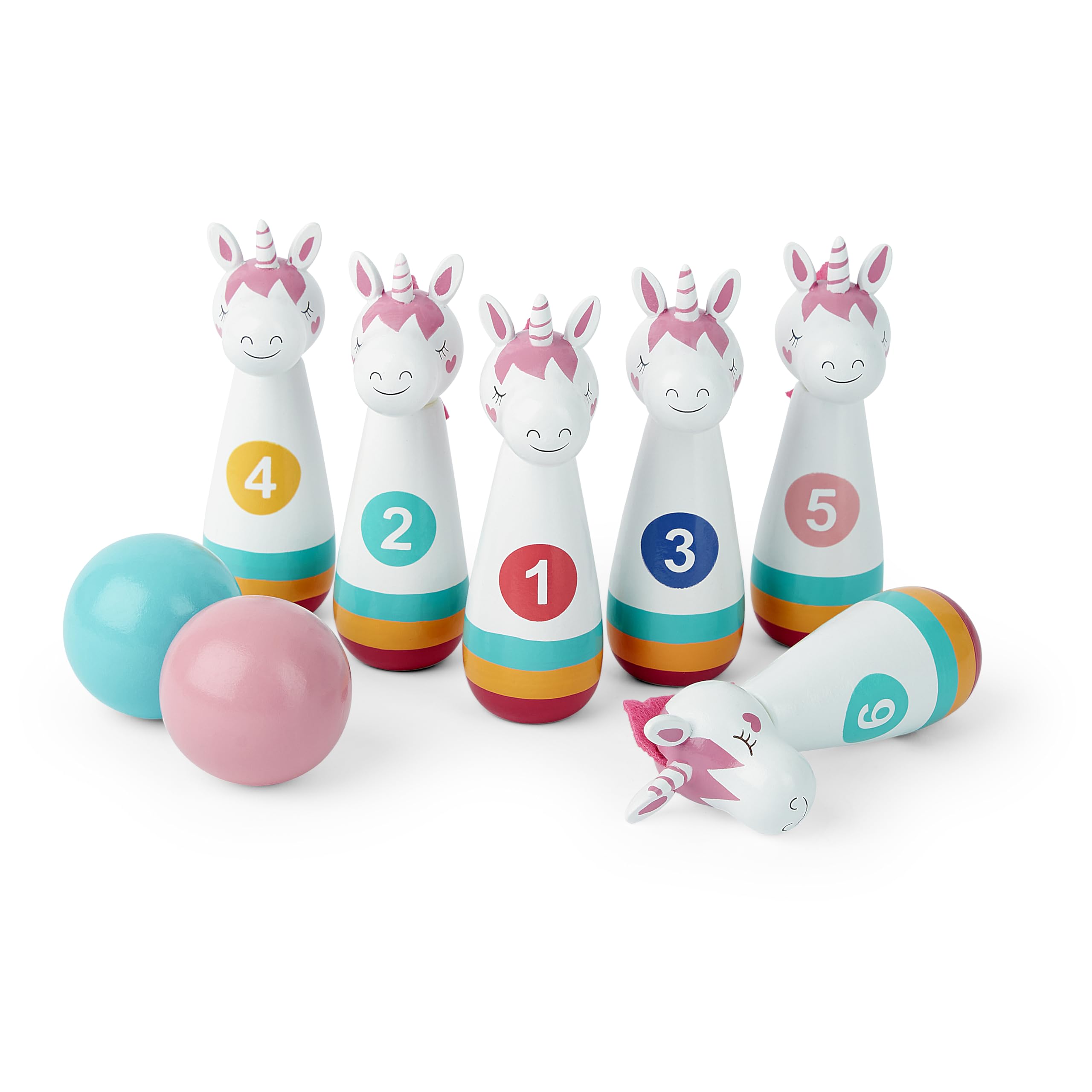 Mousehouse Gifts - Kinder Kegel-Set - Einhorn-Design - Holz