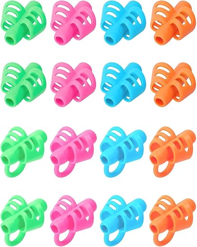 SANNIX 16 empuñaduras de lápiz para escritura a mano para niños, corrección de postura, herramienta de ayuda de escritura para niños pequeños,