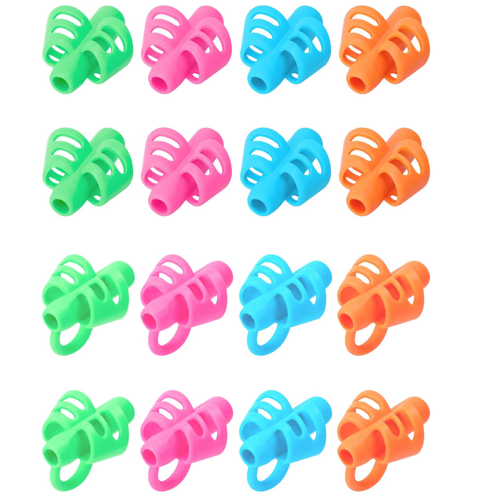 SANNIX 16 PCS Pencil Grips for Kids Handwriting Grip Posture Correction Training Pen Writing Aid Tool for Kids Toddler Preschool Children Adults Students Special Needs