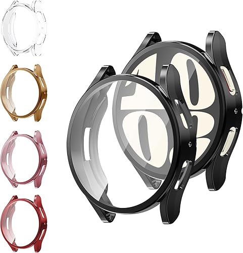 Seltureone Funda protectora de pantalla compatible con Samsung Galaxy Watch 6 de 1.575 pulgadas, funda protectora de TPU suave para Galaxy Watch 6