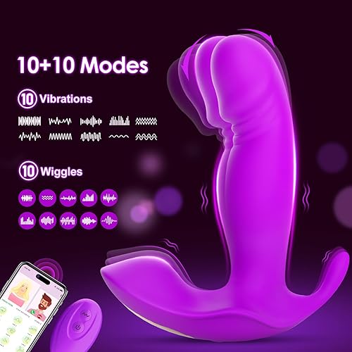 Miniatura 10 de Vibradores de punto G portátil, juguetes sexuales para adultos para mujeres u hombres, mini vibrador de control remoto con aplicación con 10 modos