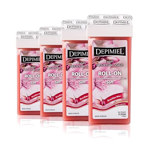 Recambio de cera para depilación  Rodillo de cera suave  Cera enrollable para todas las áreas  Cera suave sin parafina roll-on con extracto de flor