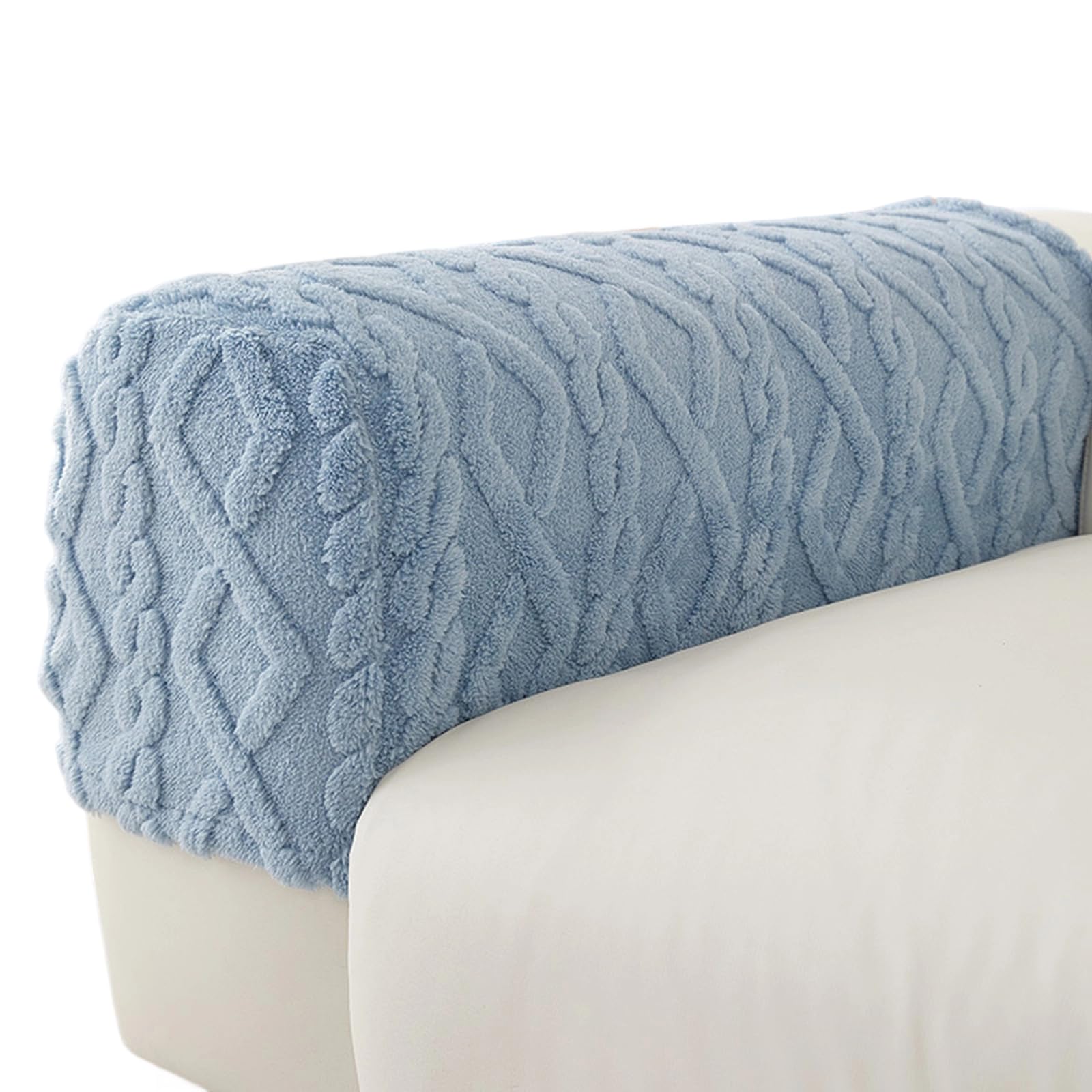 Piceioep Luxurious Plush Sofa Arm Cover for Comfort and Warmth Furniture Protector Machine Washable Fuzzy Armrest Slipcover Washable Arm Cover