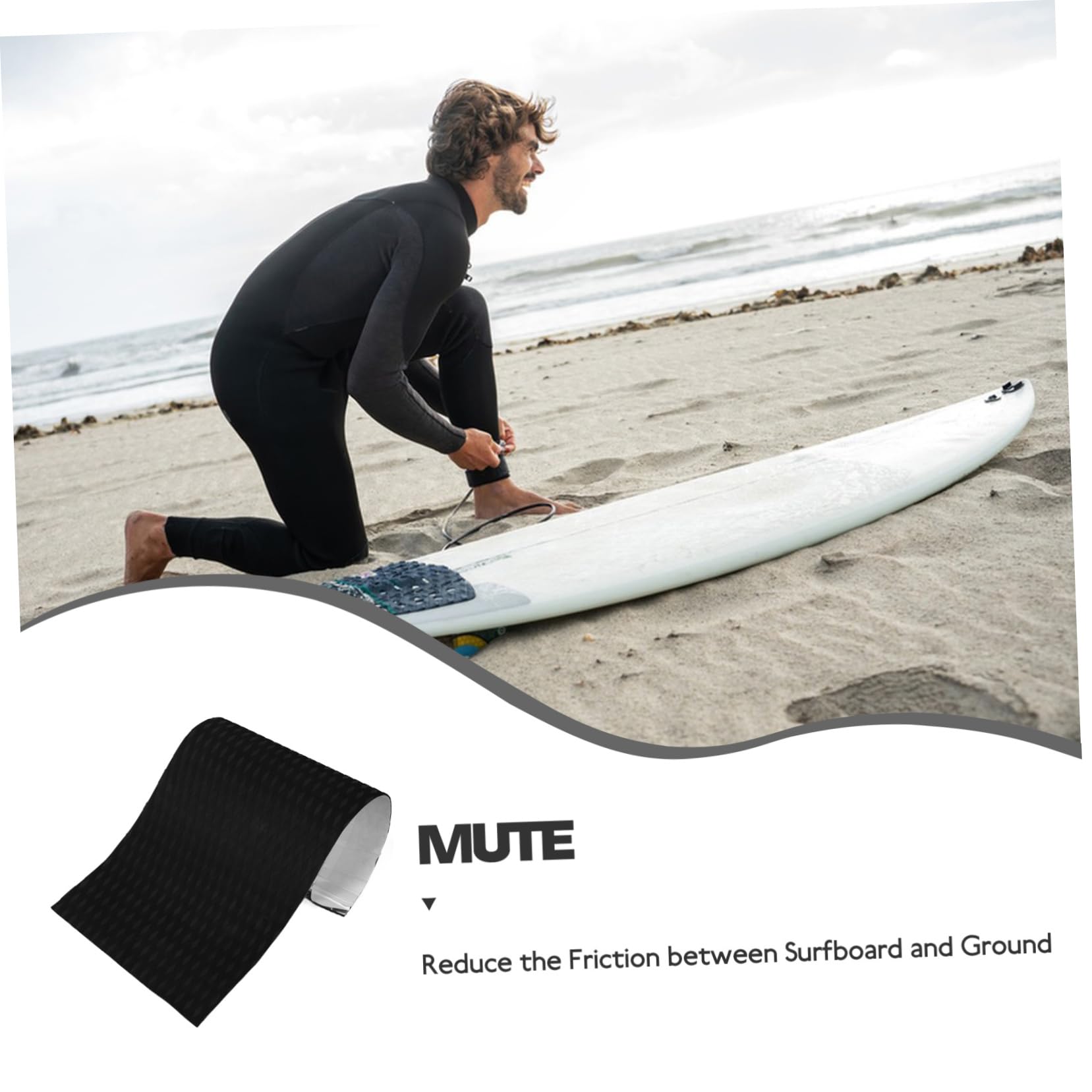 Happyyami Traction Pad Non-Slip Mats for Surfboards Eva Material Easy to Use and Install