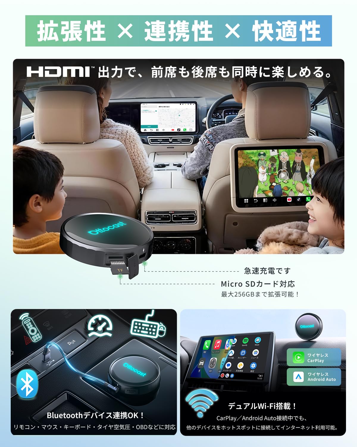 Amazon.co.jp: 【公式】Ottocast P3 Pro オットキャスト OttoAibox P3