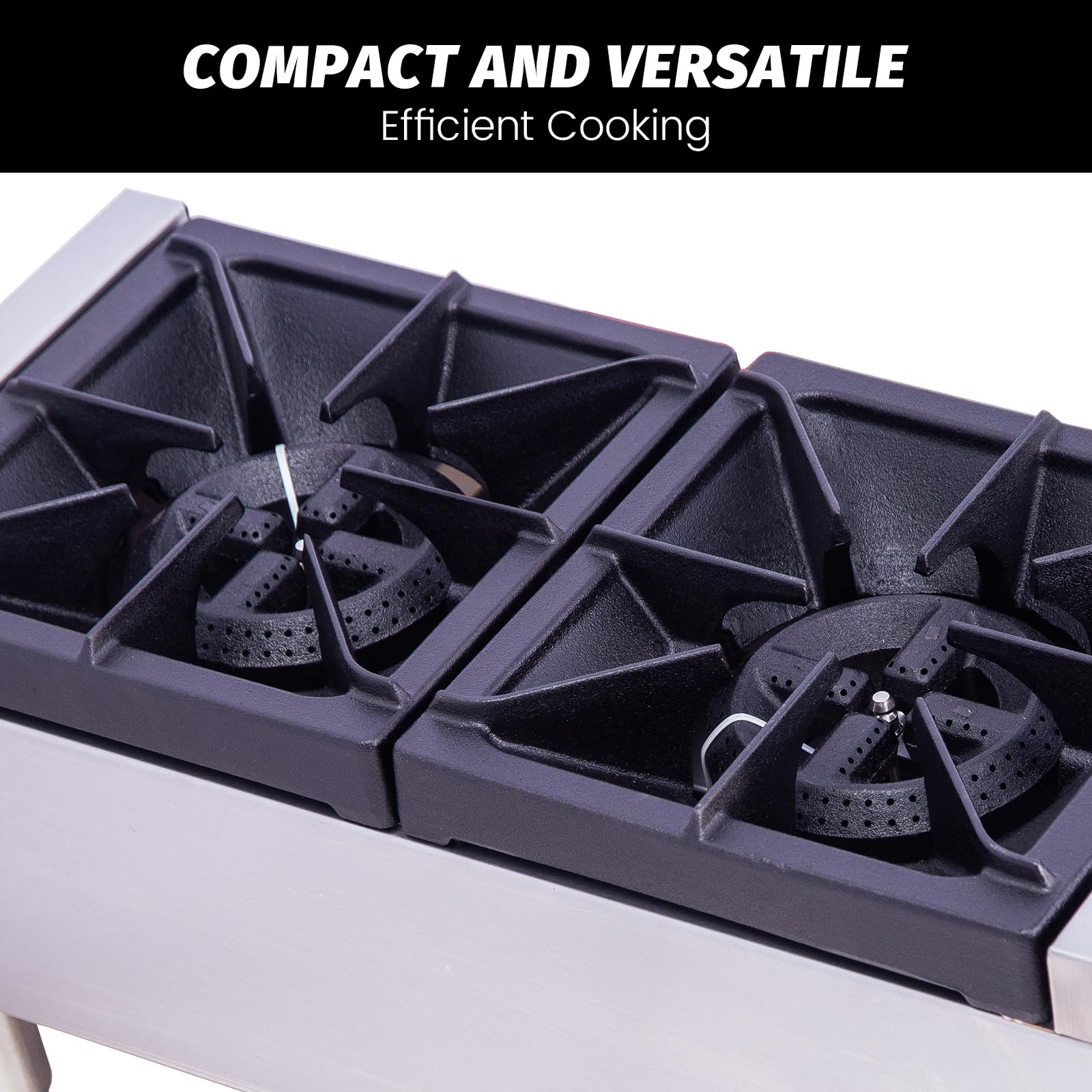 Hakka 2-Burner Gas Countertop Hotplates - Compact, Durable, and Efficient Cooking Solution