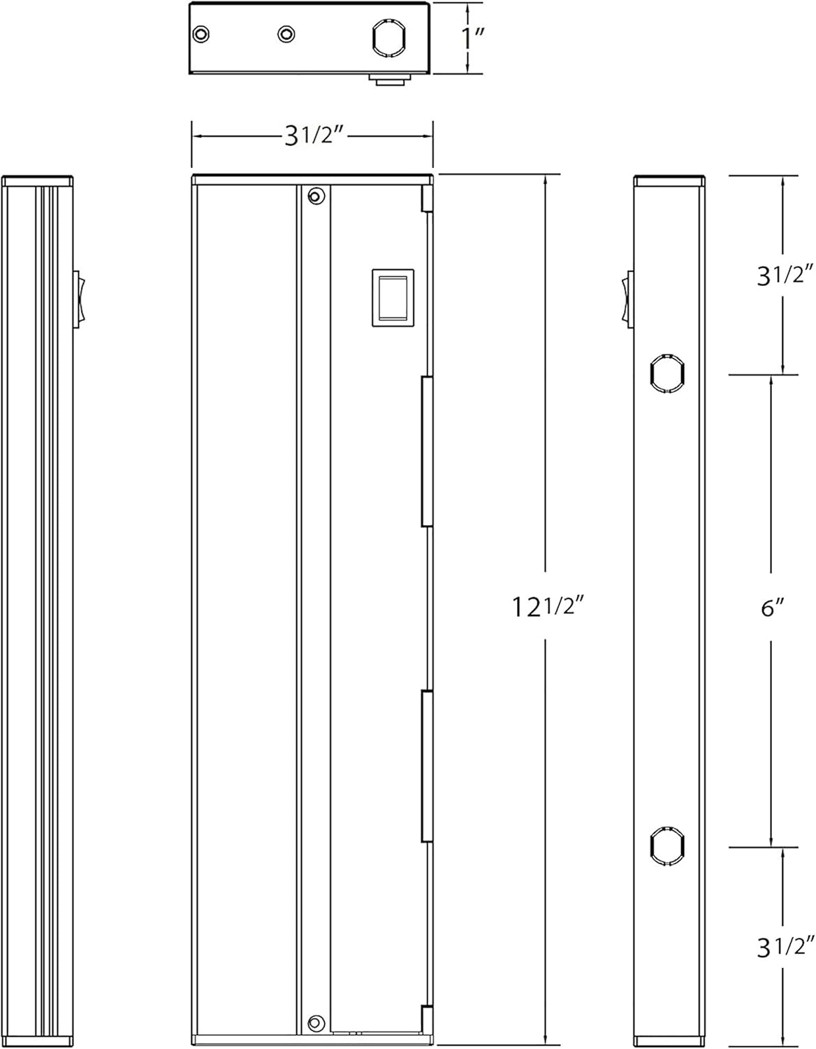 NICOR Lighting NUC-4-12-DM-W-4W LED Undercabinets, 12.5 inch, White
