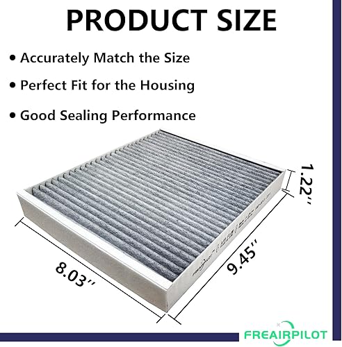 Miniatura 4 de Filtro de aire de cabina Freairpilot CF11966, repuesto para Buick, Cadillac, Chevrolet, GMC OEM # CF1184C, CF1185, CF1196, WP10192, XC10022C,