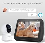 360° View 2K Pet Camera with Phone App 2 Pack, Indoor Security Camera, Baby Monitor, Motion Tracking, Pan/Tilt, Night Vision, Two-Way Audio, Works with Alexa, 2.4G WiFi Only (P2T 2PC)