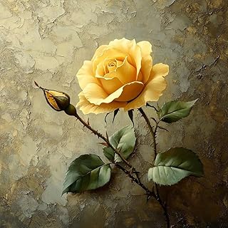 Diamond Painting Adultos Pintura Diamante Amarillo Dibujos con Diamantes Pintar con Diamantes Kit Manualidades Adultos DIY Diamond Cristal Art para Decoración de Pared del Hogar Oficina 30x30cm 1066
