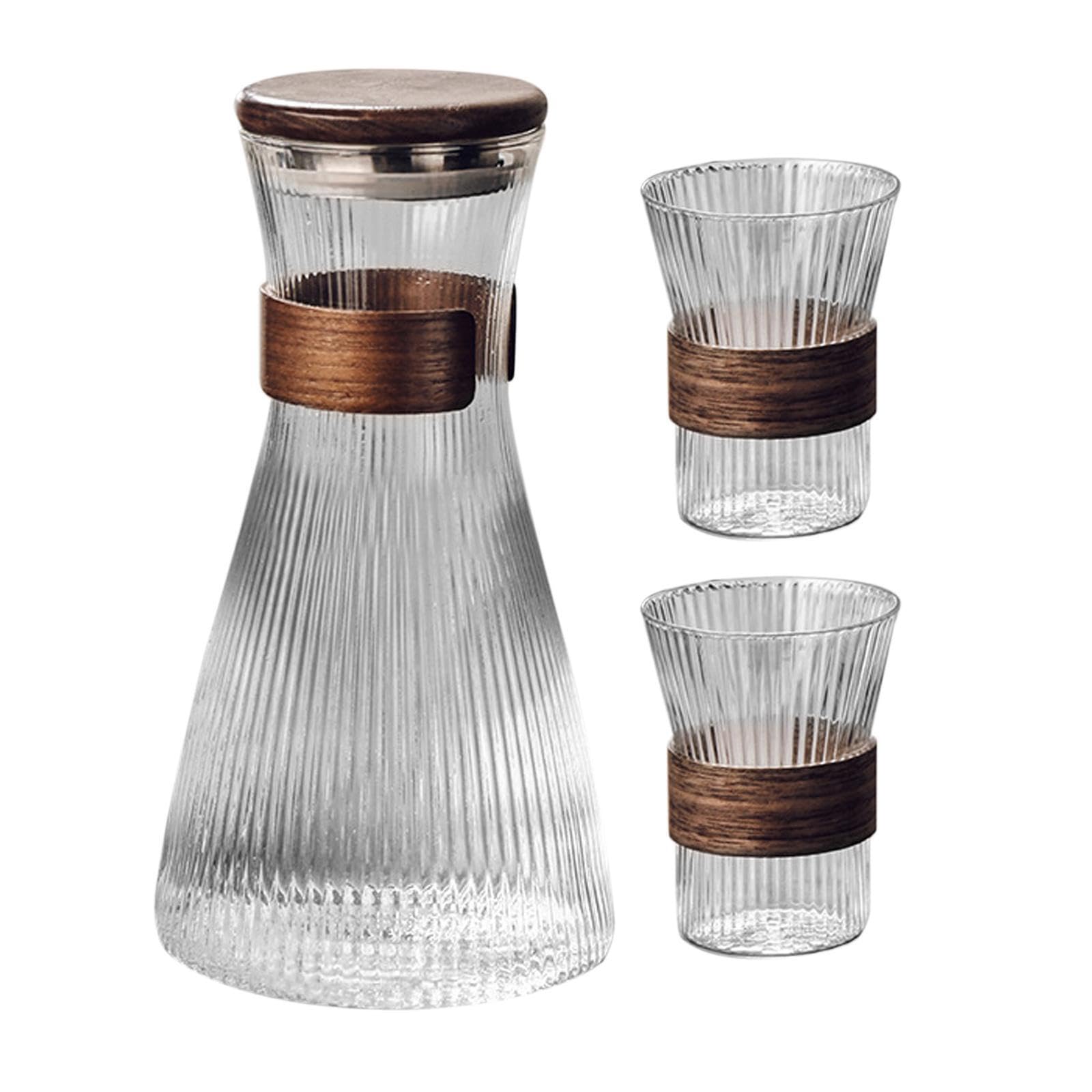 Ailan Jarra de agua fría para café, hervidor de agua fría para bebidas, para guardar té, jugo y otras bebidas en casa o para llevar, jarra 1,5 l para caliente, para té helado con leche, Con Copas