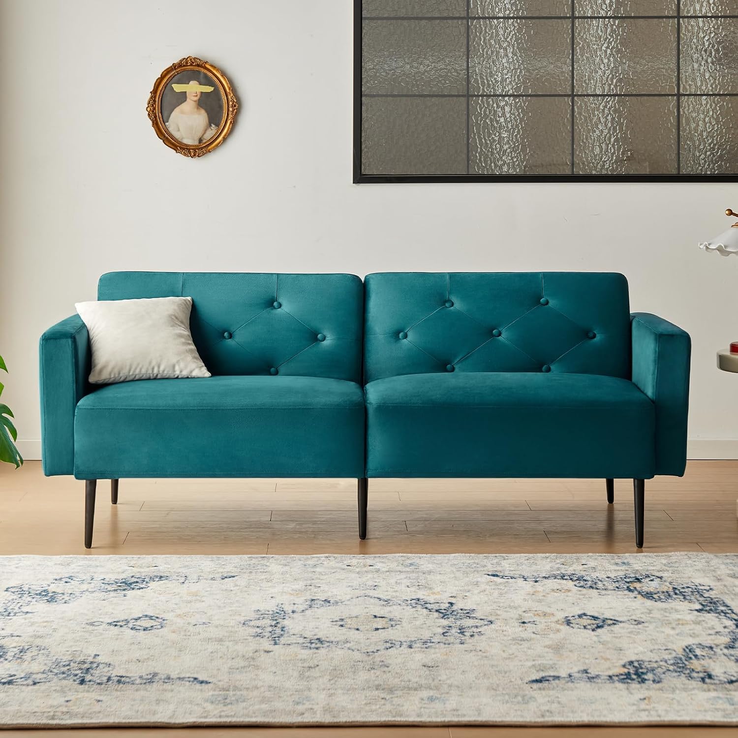 Sofá De 2 Plazas Luxeza - Tapizado En Tela Chenilla, Cojines Gruesos, Medidas 158x80x88.5 Cm, Ideal Para Salas Pequeñas