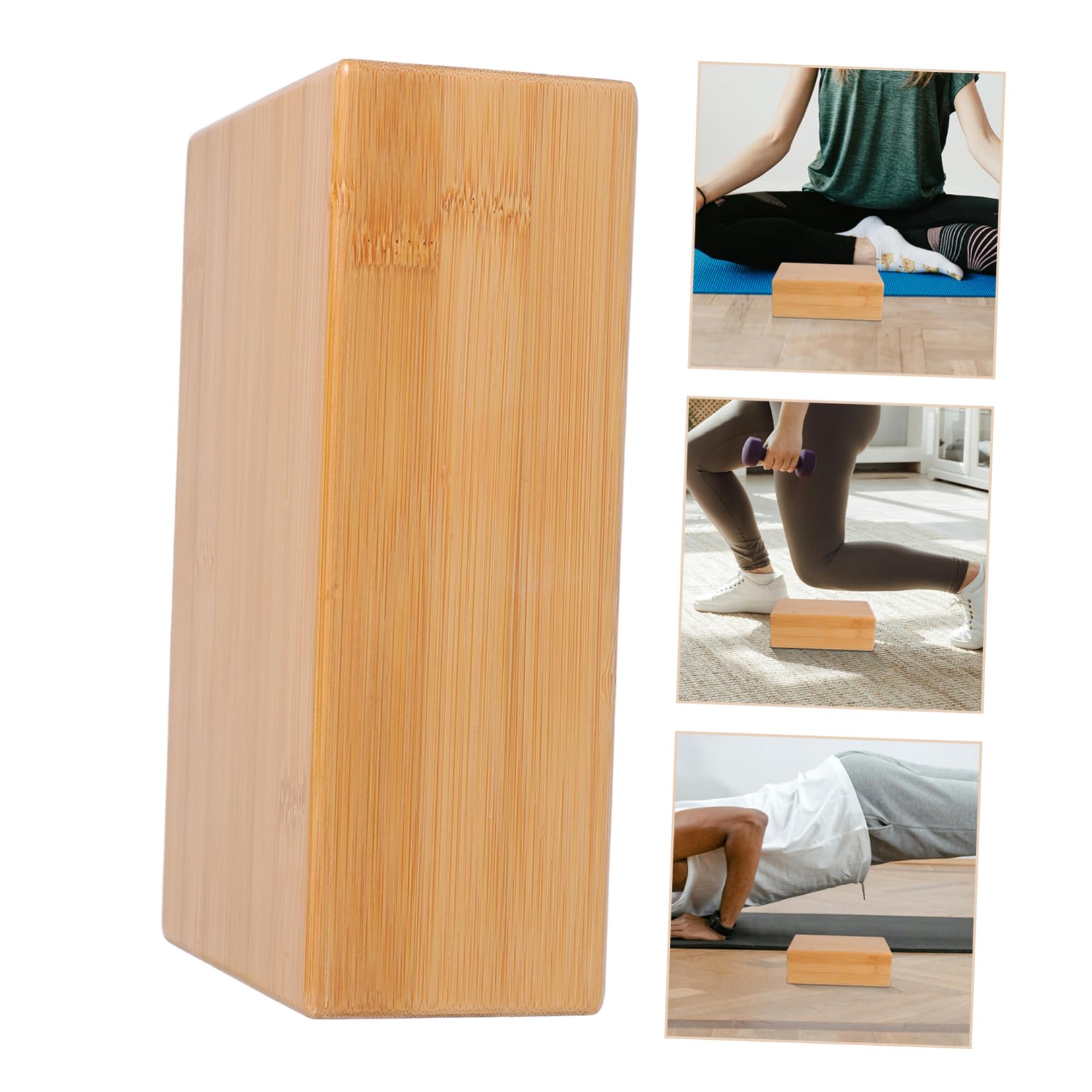Blocco Yoga in Bambù Naturale 1 Pezzo per Allenamento | Casa e Pratica, Portatile e Facile da Pulire, Uso per Pilates e Meditazione
