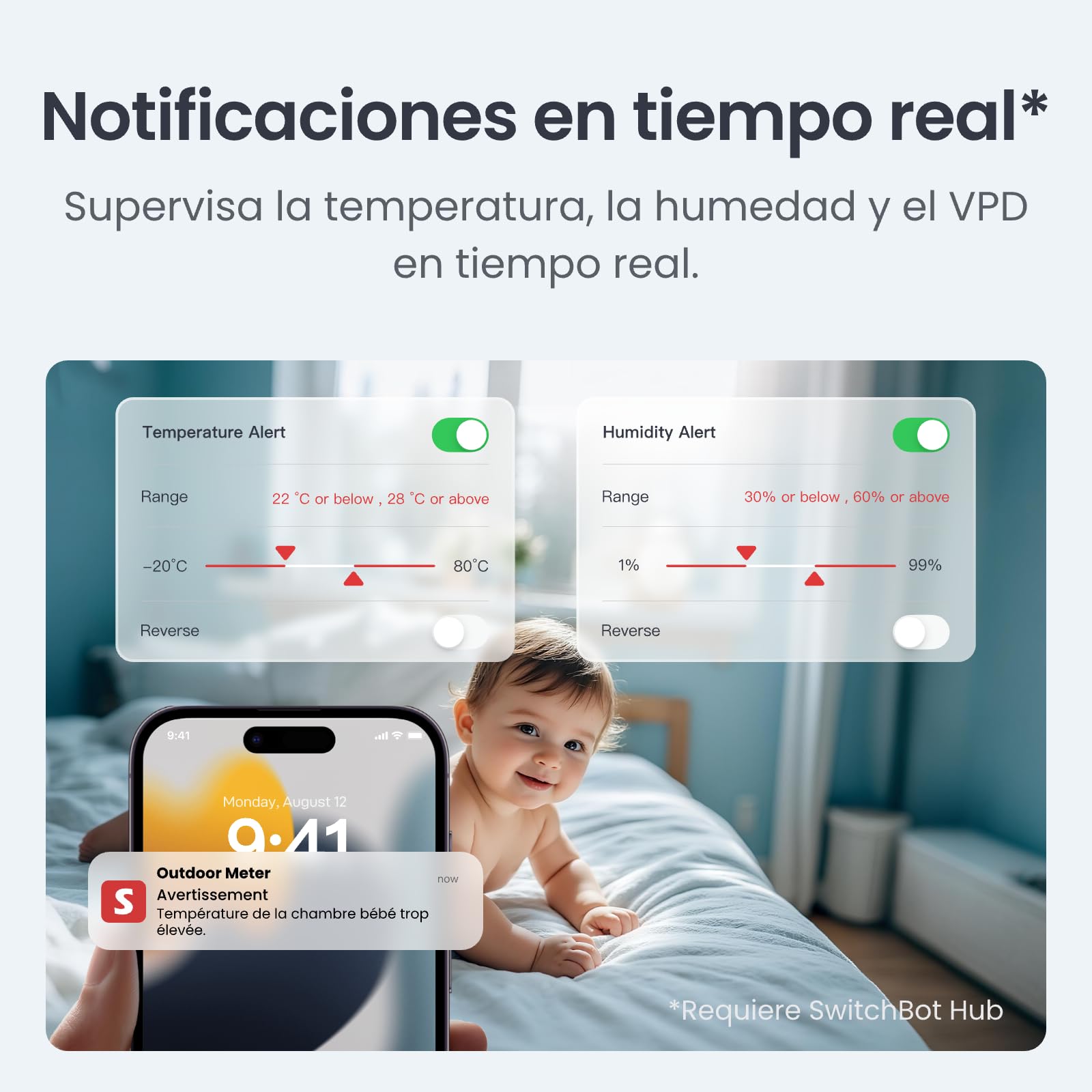 SwitchBot Termómetro higrómetro mate para interior y exterior, 4 unidades, con Hub2, IP65, resistente al agua, temperatura y sensor de humedad, compatible con Apple Home, Alexa, GoogleHome, IFTTT