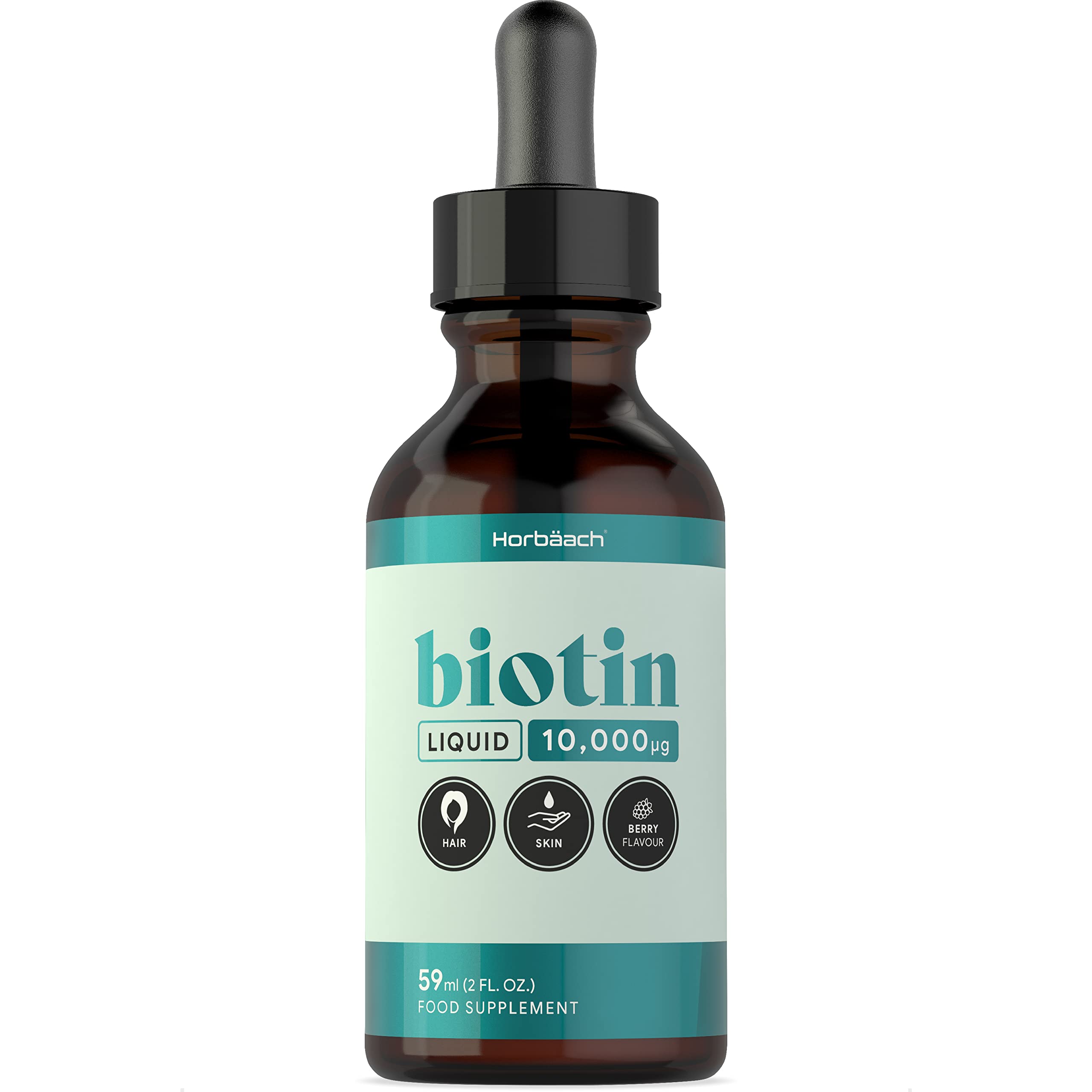Buy Biotin Hair Growth Supplement 10000 mcg Liquid Drops 59 ml
