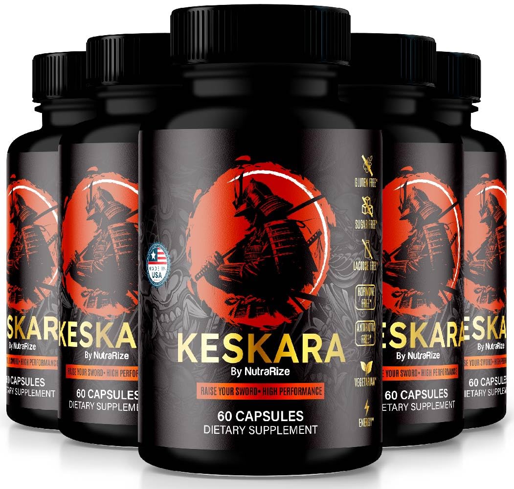 (5 Pack) Keskara Pills for Men, Keskara Capsules, Keskara Male Supplement, Premium Performance Support, Natural Formula for Muscle Growth and Overall Health, Official Reviews (300 Capsules)