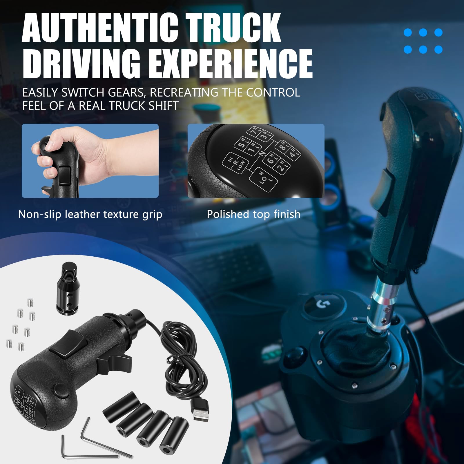 Snapklik.com : Camoo USB American Truck Simulator Shifter Shift Knob ...