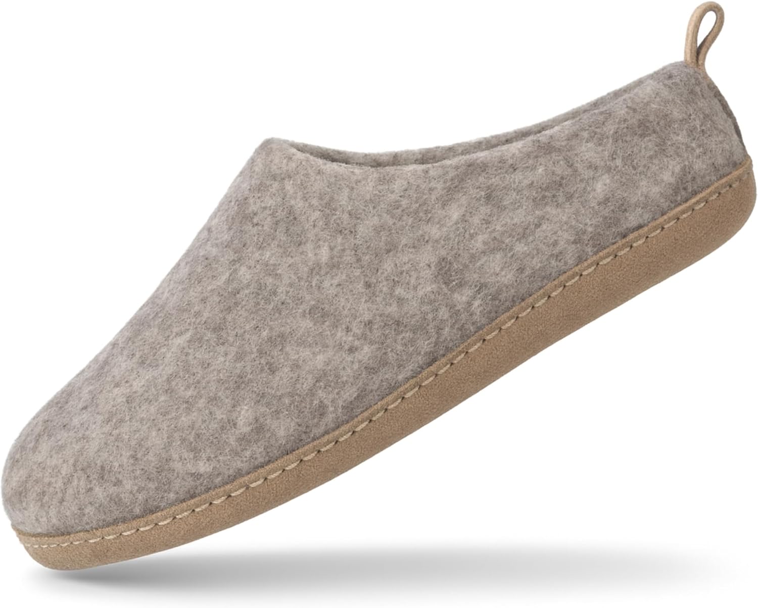 Wool Indoor Slippers - Natural Organic Wool, Genuine Leather Sole, Handmade in Nepal - Cozy, Warm, Soft, Unisex Non-Slip House Shoes for Men & Women - Perfect for Winter Comfort