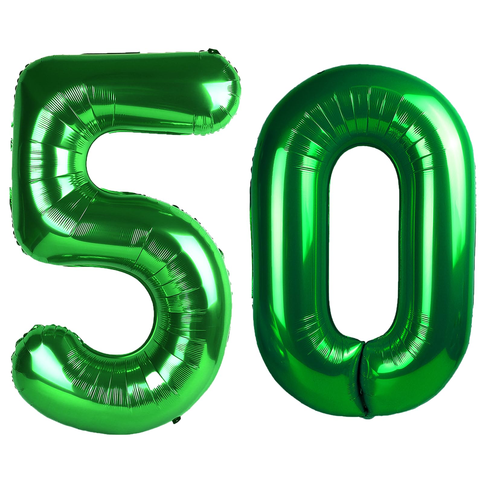 40 Inch Green Number 50 Digital Balloon,Jumbo Mylar Foil Helium Balloon for 50 Balloons for Birthday Party,Wedding Anniversary Party Decorations