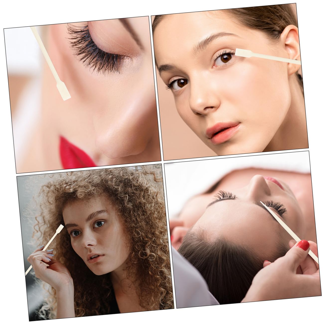 NOLITOY Eyelash Extension Lift Stick Lash Lifter Tool Plastic Grafting Aid Eyelash Lifting Tool Portable Lash Curling Kit