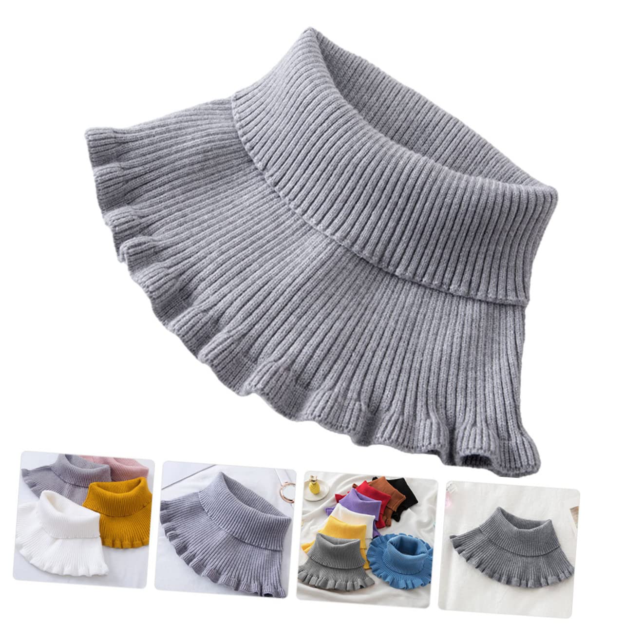 4piezas Cuello Calentador De Cuello Elástico Para Hombre y Mujer Multifunicional Uso Diario Aislante Térmico y Transpirable