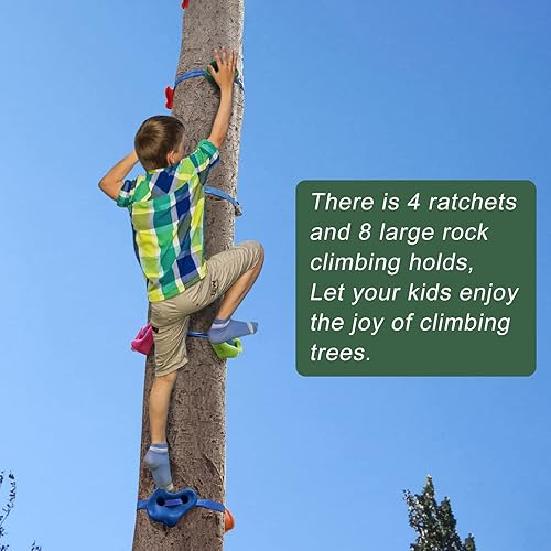 Miniatura 3 de EDOSTORY Kit de tirolesa para patio trasero de 120 pies para niños y adultos, al aire libre, cremallera de hasta 330 libras con freno de resorte y