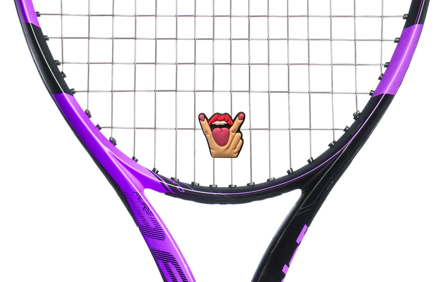 Racket Expressions - Tennis Dampener String Shock Absorber for Racket - Tennis Racket String Dampener, Tennis Dampers - Tennis Themed Gifts, Tennis Accessories - Pack of 2 Eat Me Gesture