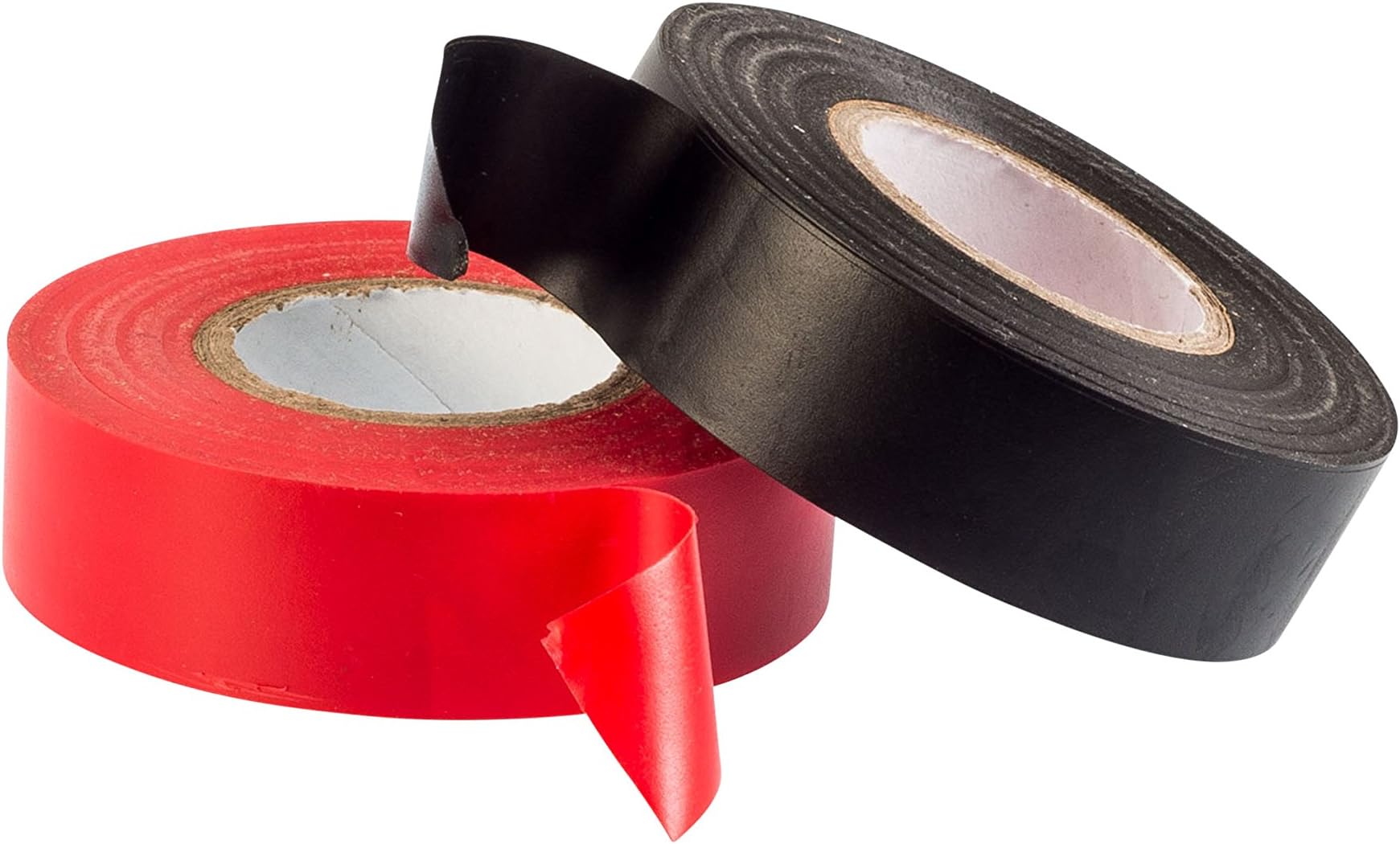 Gocableties Black & Red PVC Electrical Insulation Tape, 20m x 19mm, Premium Twin Pack, 2 Rolls