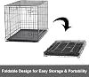 Naroume Pet Dog Crate, 20 Inches Medium, Black, Folding Metal Dog Kennel with Divider Panel, Leak-Proof Plastic Pan, Indoor Outdoor Pet Crates