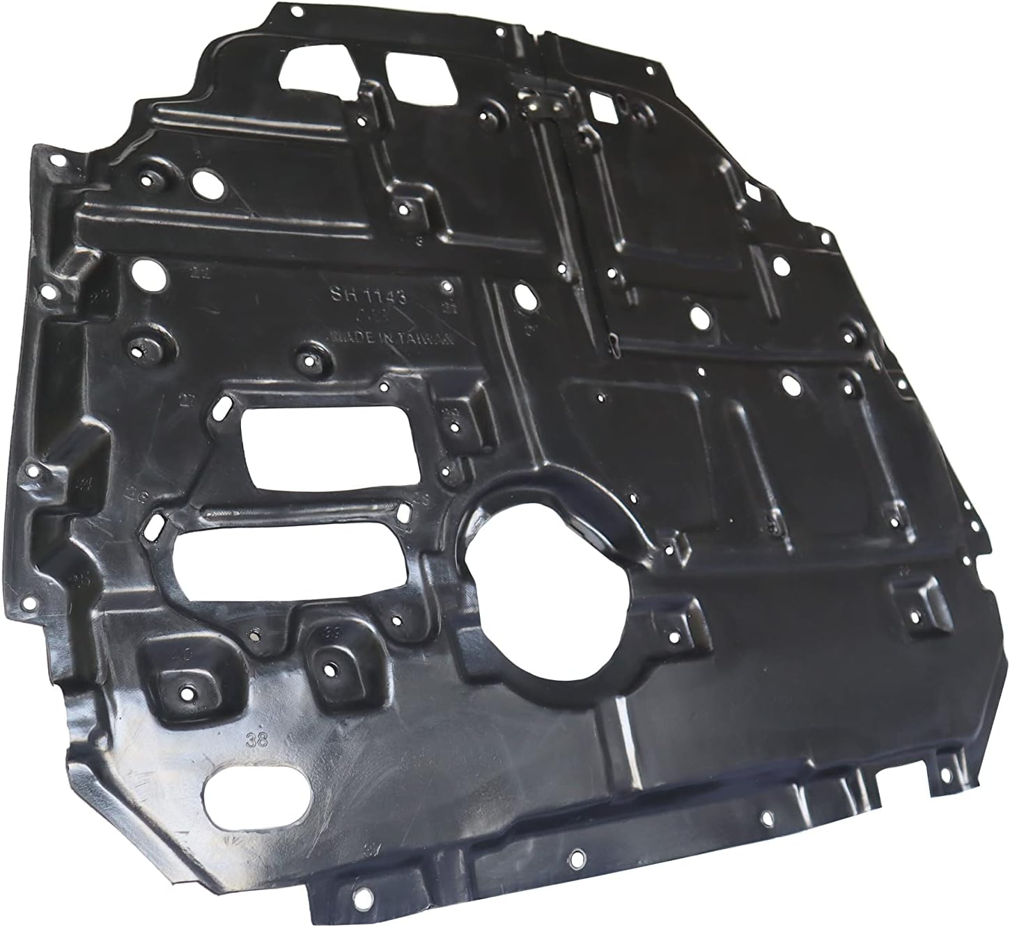 CarPartsDepot Front Engine Splash Shield Under Lower Radiator Cover Guard Plastic Compatible with Prius 2010 2011 2012 2013 2014 2015 Fit 5141012105-PFM Front Center