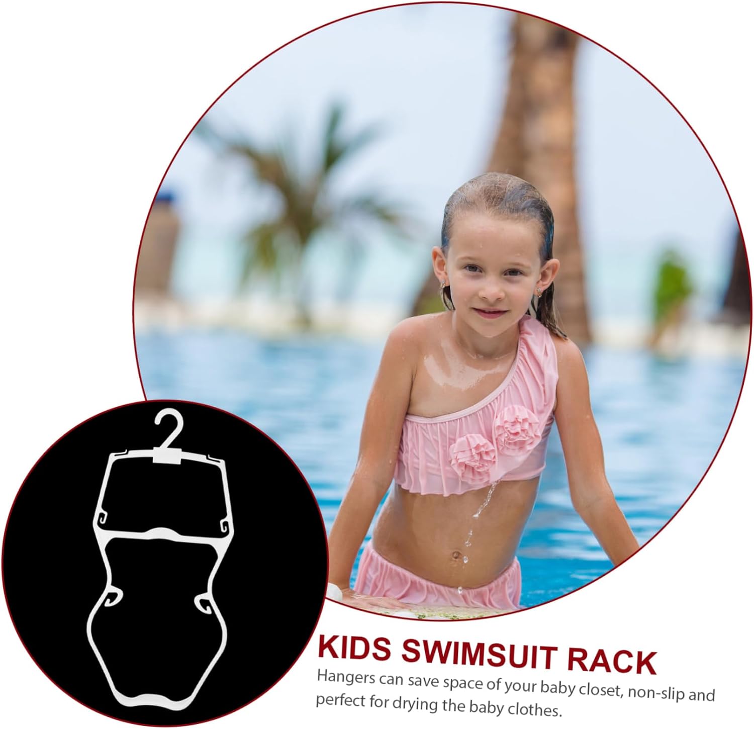 5pcs Boy Girl Clothes Hangers Boy Girl Hangers for Closet Space-Saving Nursery Clothes Organizer Non- Design for Swimwear and Outfits