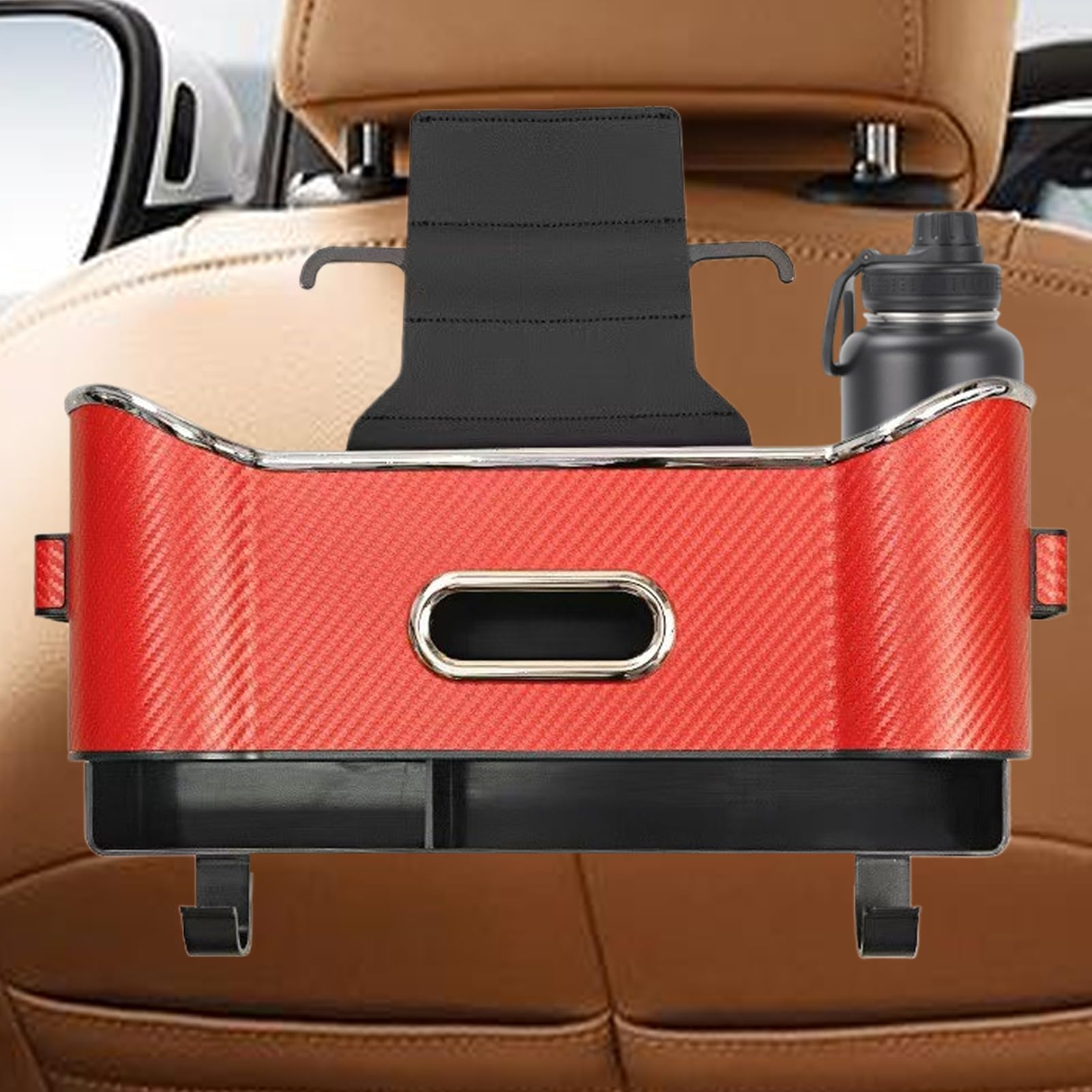 Organizzatore per il Sedile Posteriore 'Auto Busta da Viaggio | Organizzatore per Auto con Scatola per Fazzoletti Per Fazzoletti Snack Bot