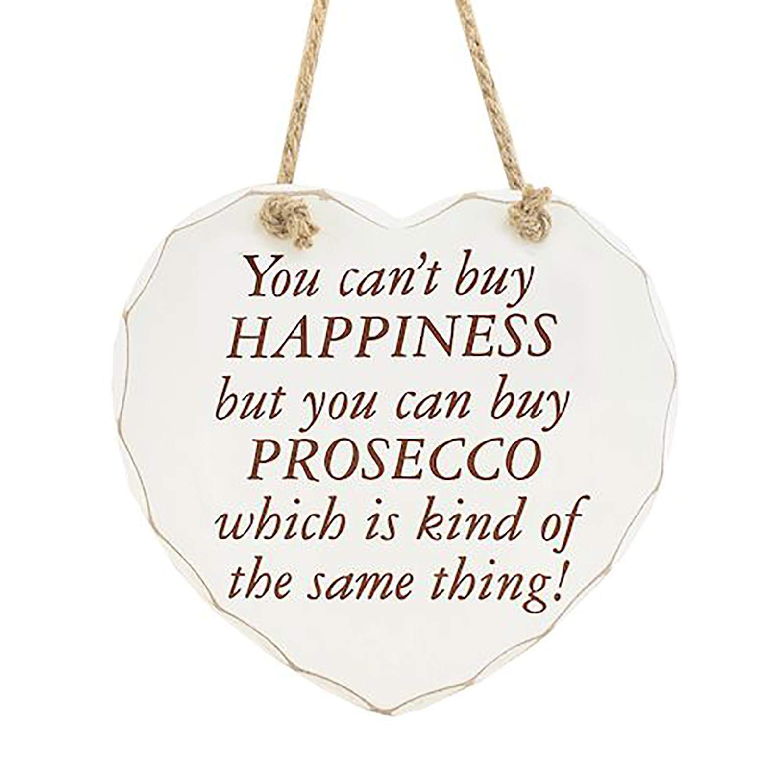 Joe Davies Prosecco Shabby Chic Hanging Heart